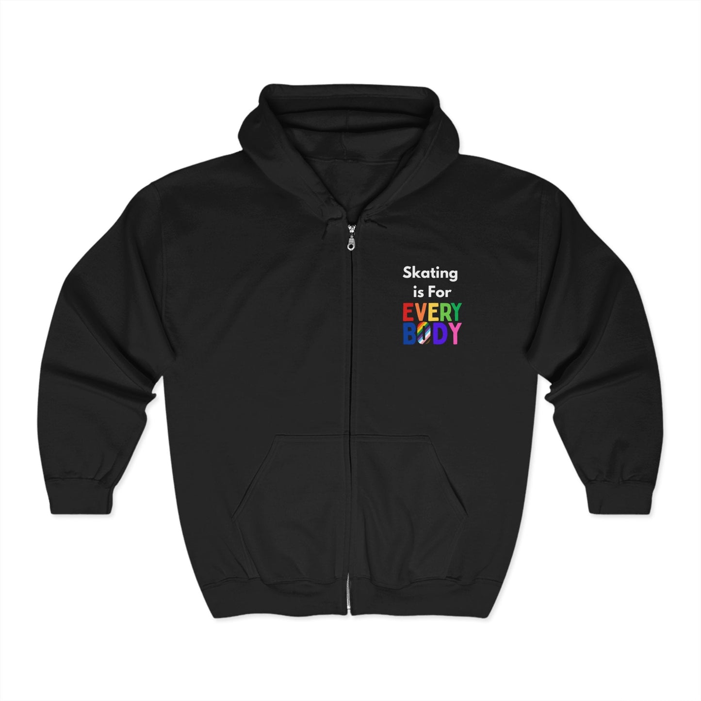 Skating is For Everybody Unisex Zip Hooded Sweatshirt