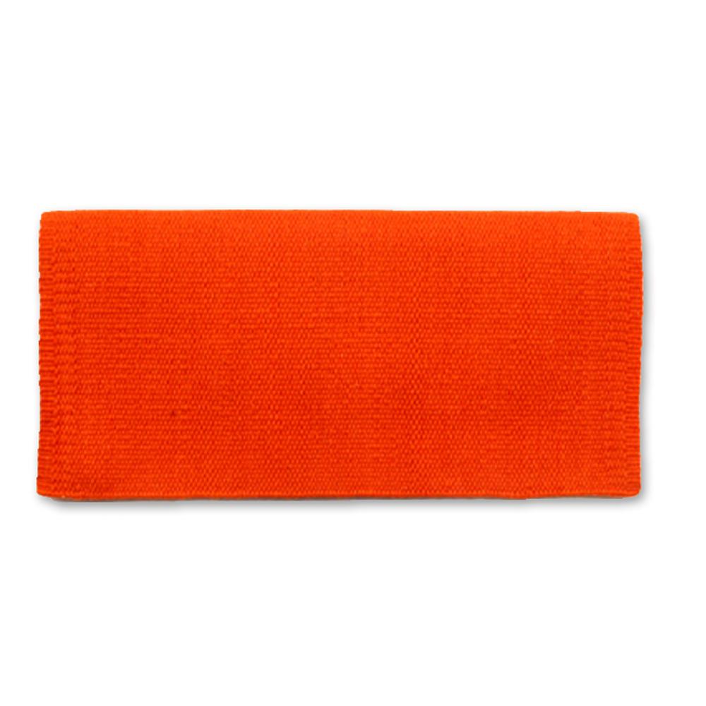 1314-77 San Juan Solid Tangerine 36x34 New Zealand Wool Saddle Blanket