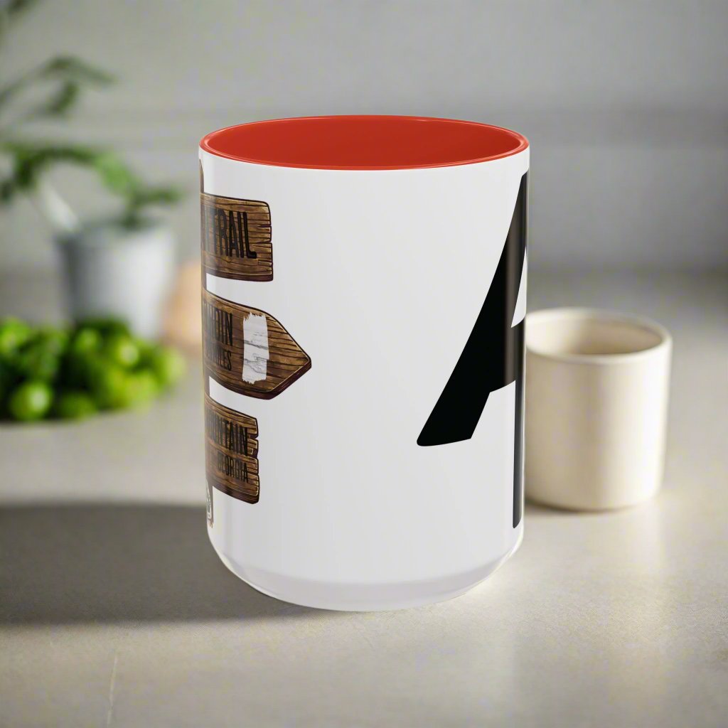 Appalachian Trail Accent Mug AT Mileage Sign