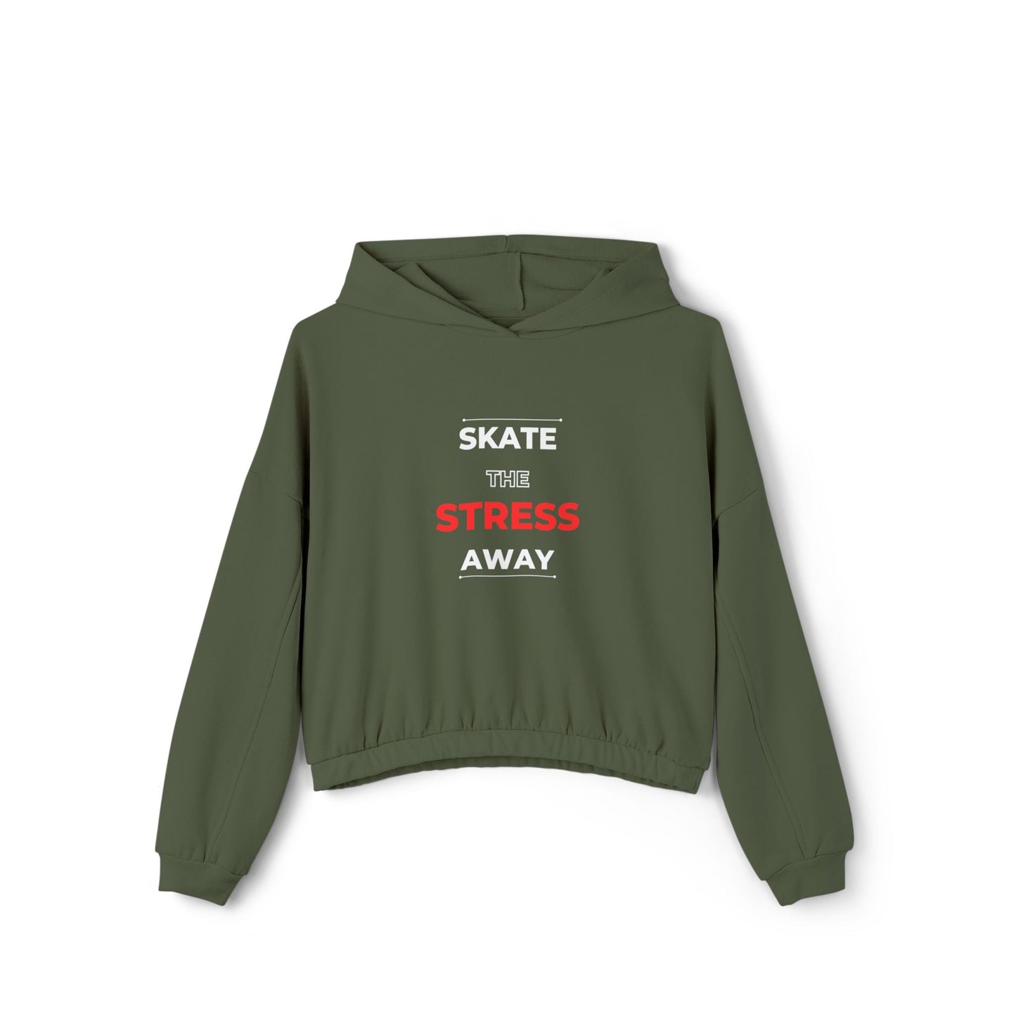 Women’s Cropped Skate the Stress Away Hoodie