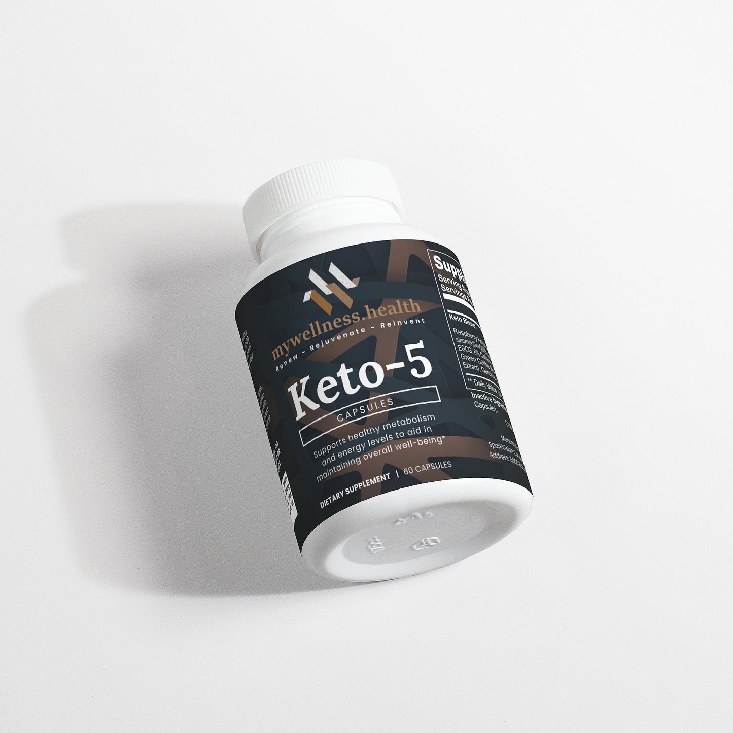 Keto-5 Natural Ketosis Fat Burner Supplement - 60 Capsules