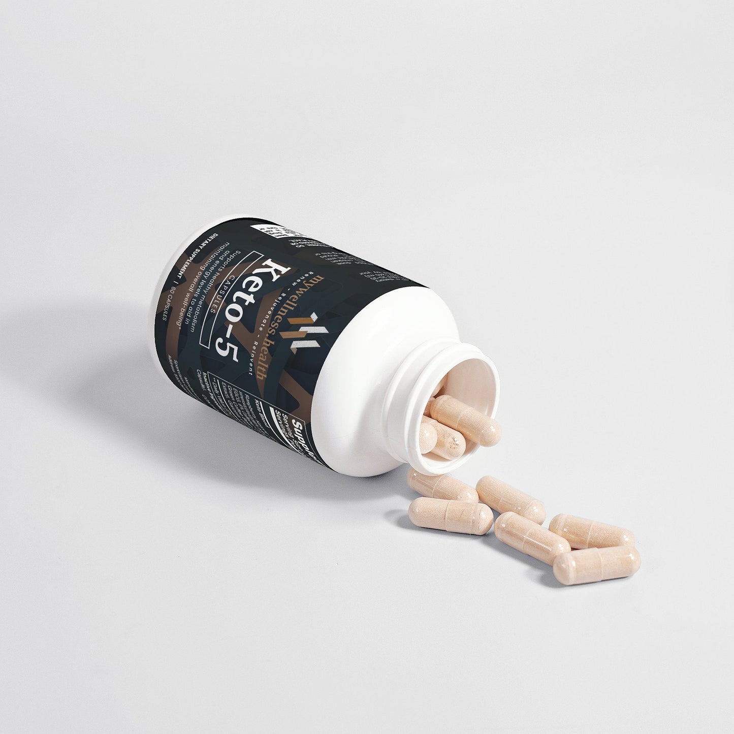 Keto-5 Natural Ketosis Fat Burner Supplement - 60 Capsules