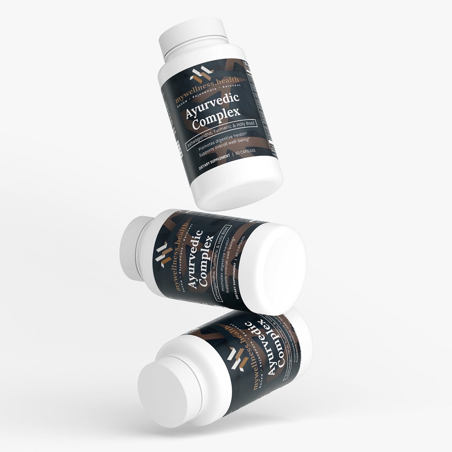 Ayurvedic Complex Supplement - Ashwagandha Turmeric Holy Basil