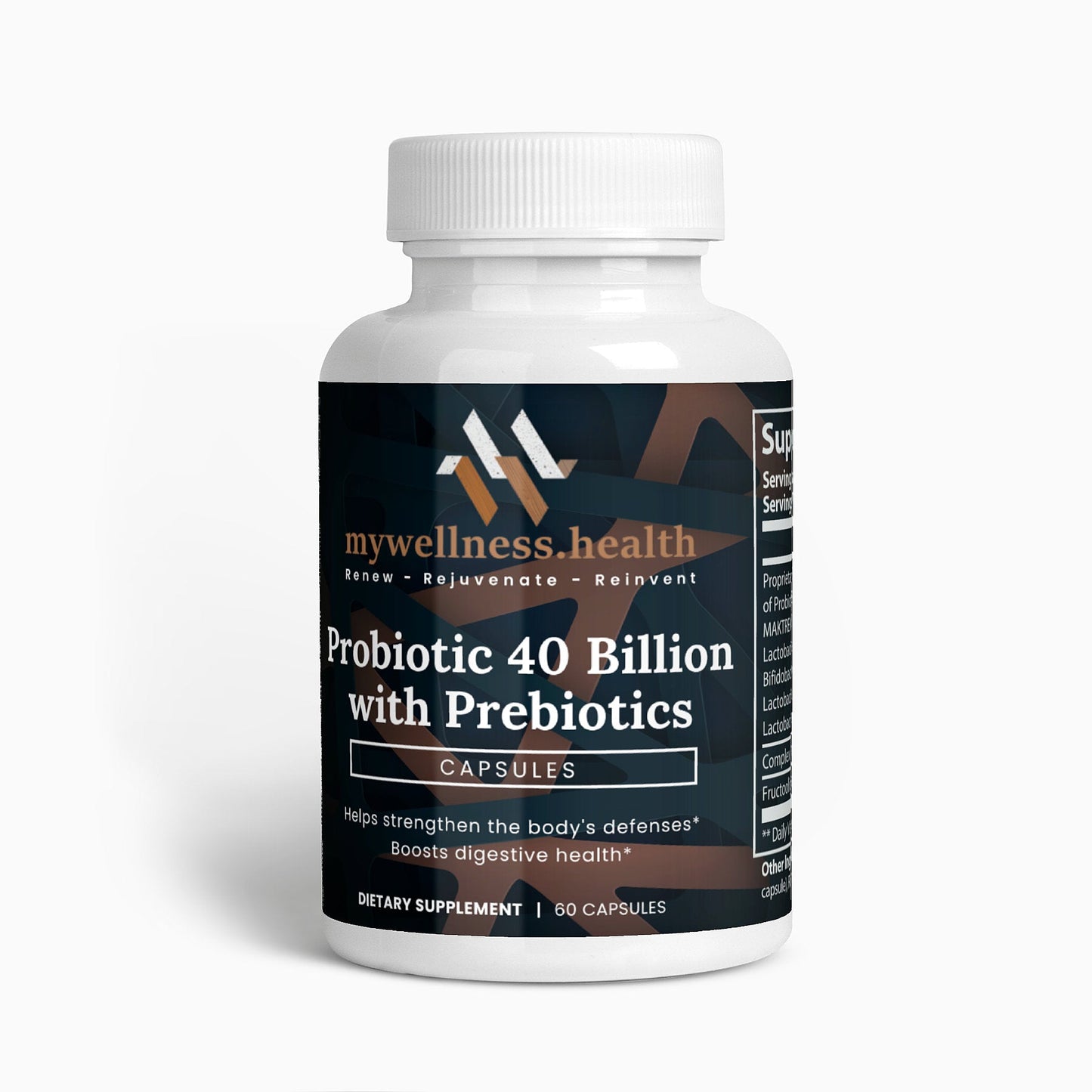 Probiotic 40 Billion CFU with Prebiotics - Natural Digestive Support