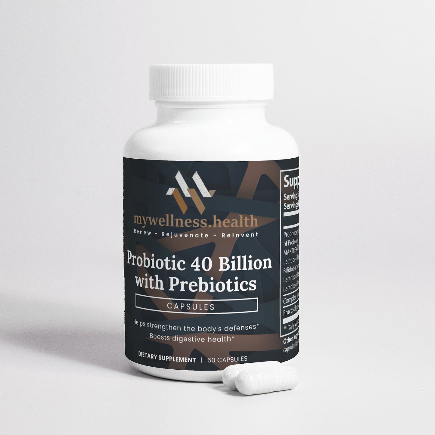 Probiotic 40 Billion CFU with Prebiotics - Natural Digestive Support