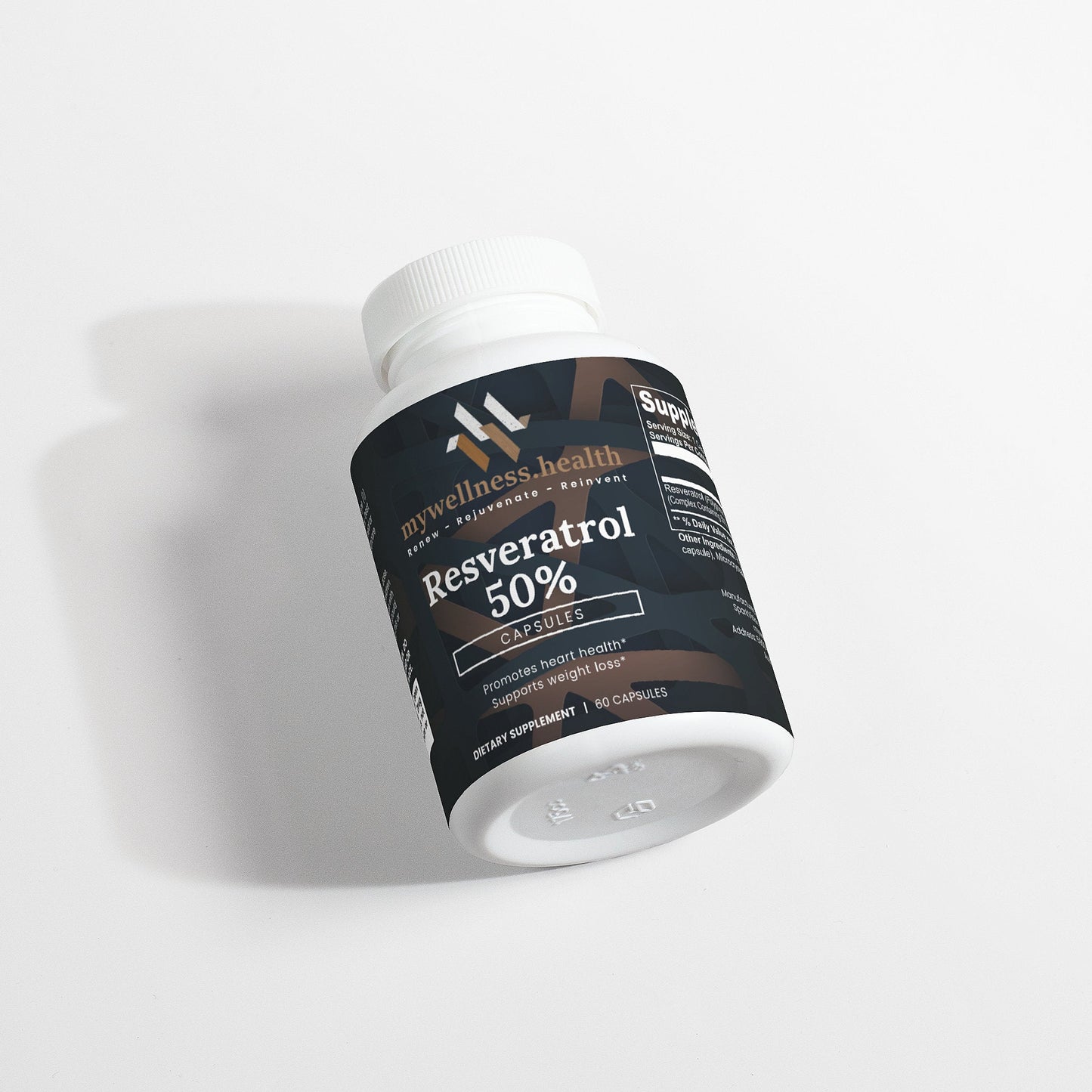 Trans-Resveratrol 50% Supplement - Natural Antioxidant Capsules
