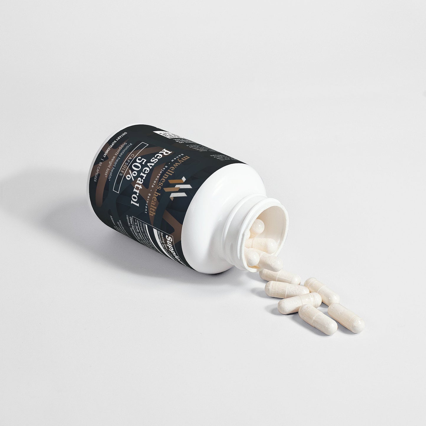Trans-Resveratrol 50% Supplement - Natural Antioxidant Capsules