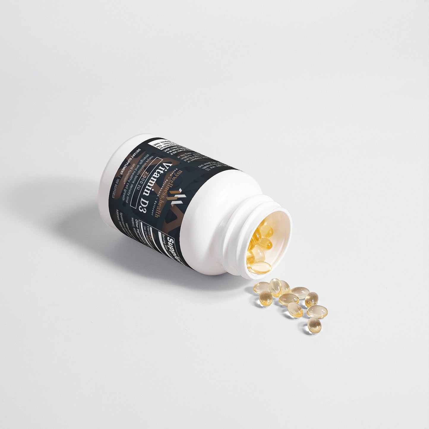 Vitamin D3 2000 IU - Plant-Based, Vegan, Non-GMO Supplement