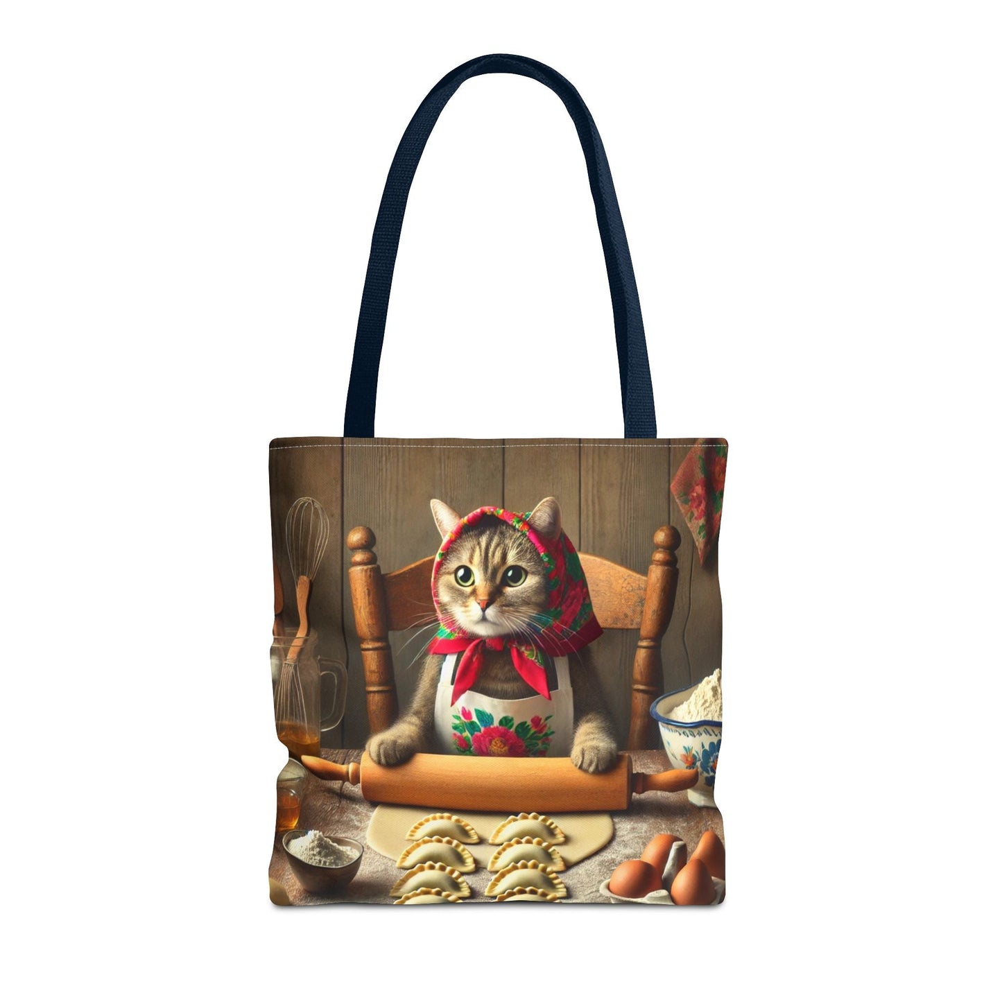 Babushka Cat Pierogi Making Tote Bag