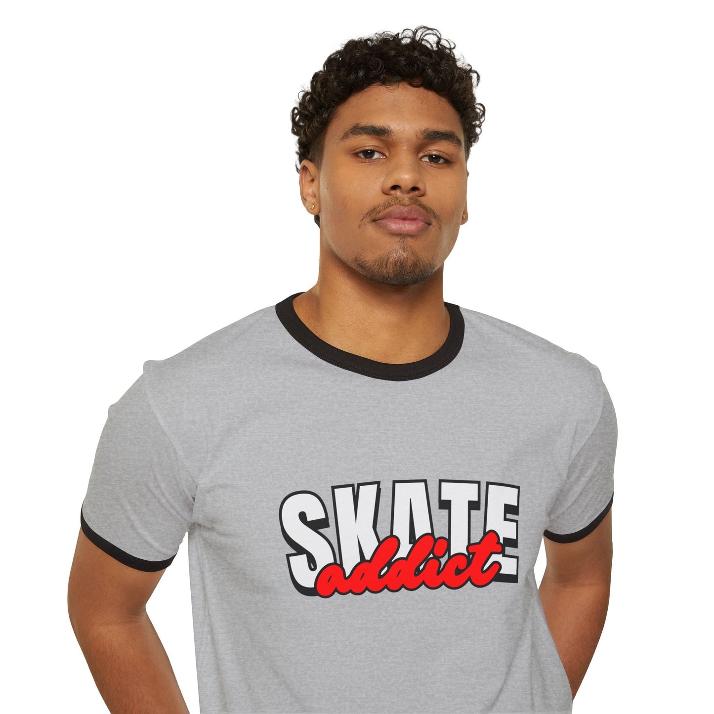 Skate Addict Unisex Cotton Ringer T-Shirt