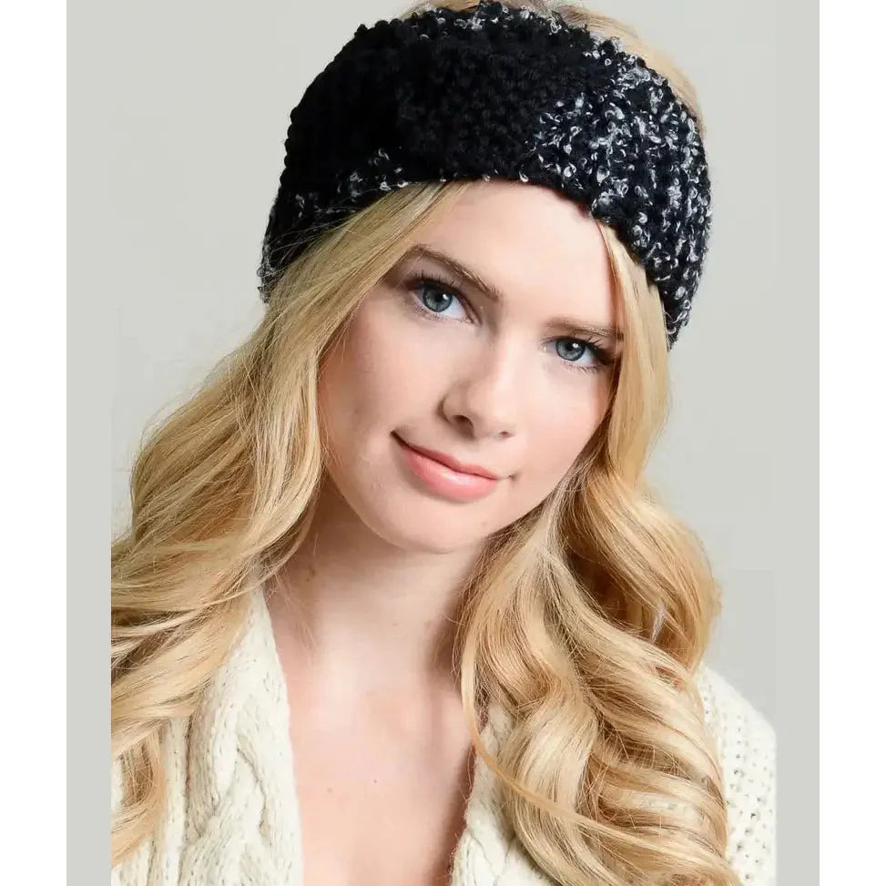 Black Multicolor Bow Hairband