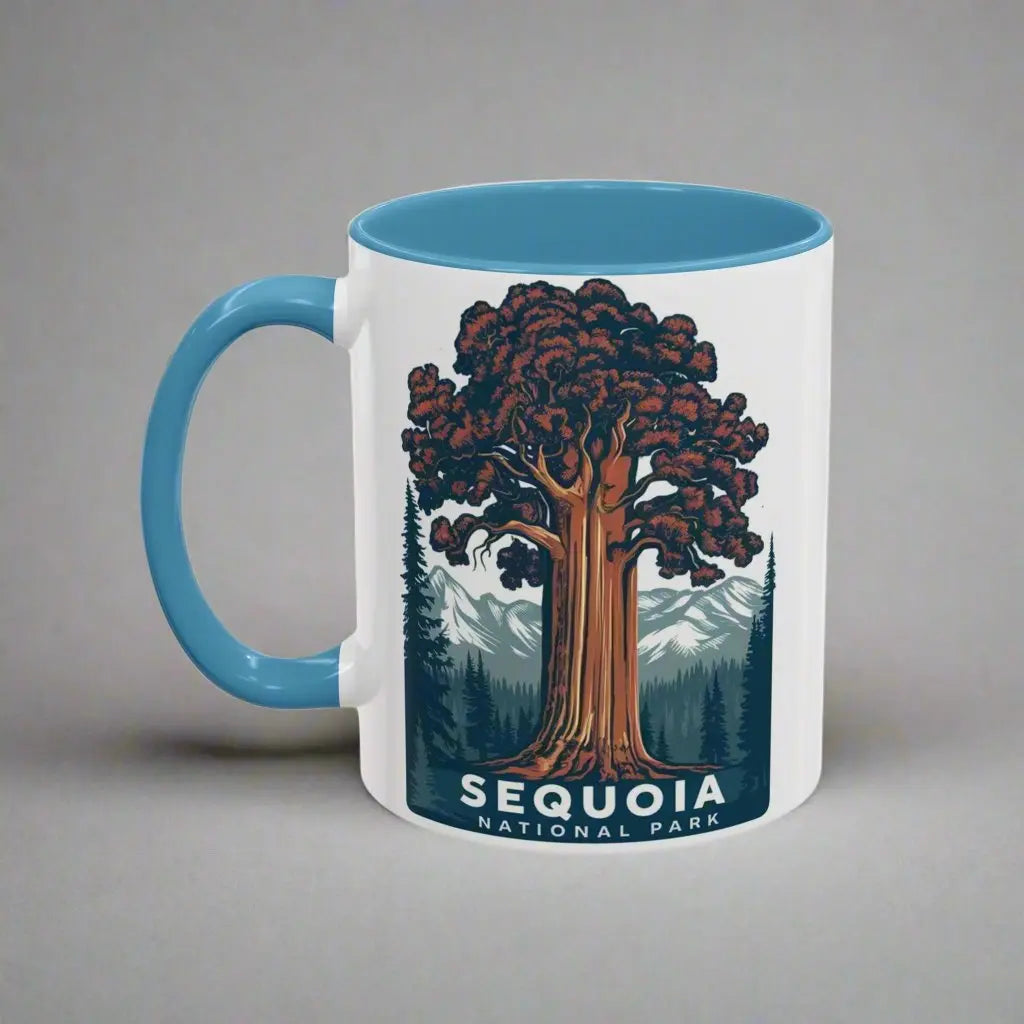 Sequoia National Park Big Tree Coffee Mug 11oz 15oz Blue Black Pink Red