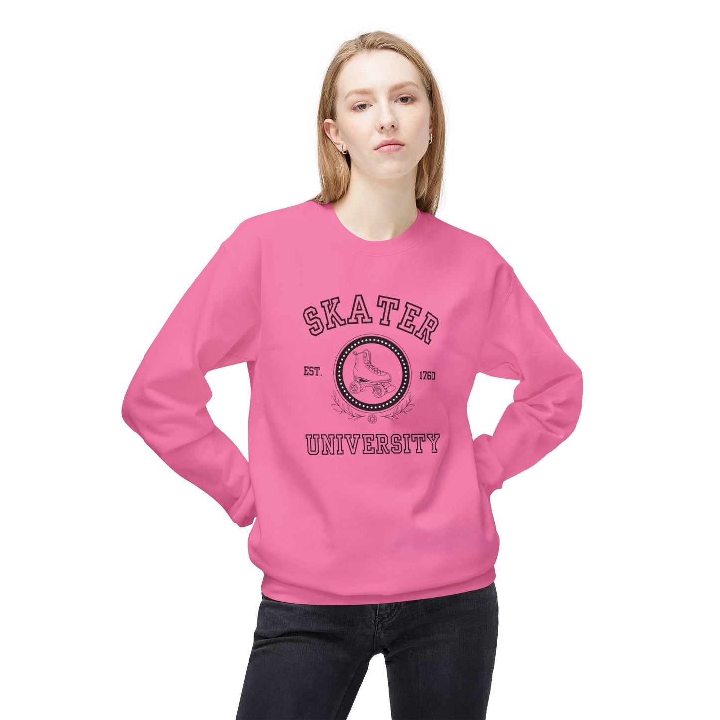 Skater University Unisex Fleece Crewneck Sweatshirt