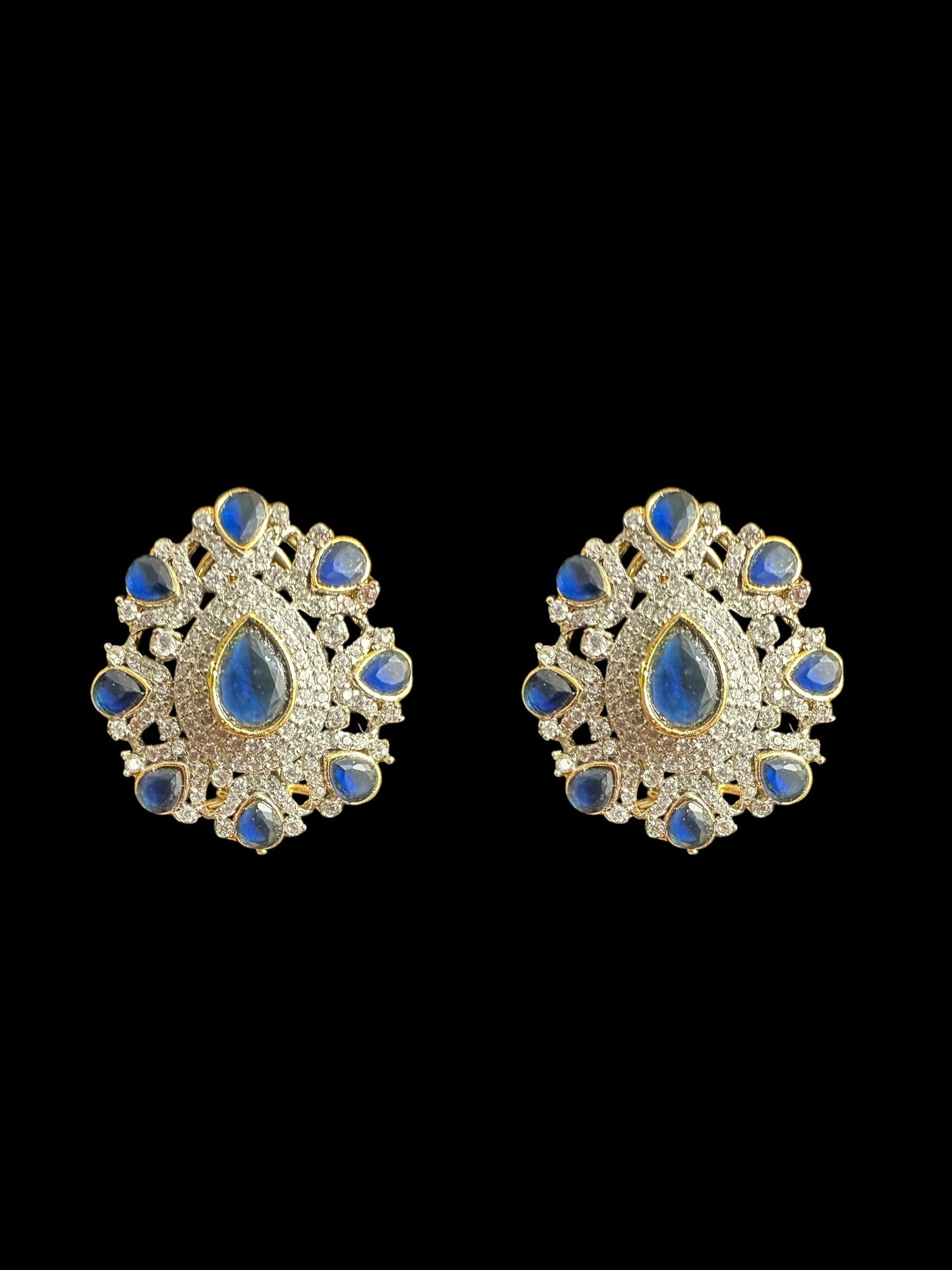 C523 Erin zircon choker in blue / sapphire ( READY TO SHIP )