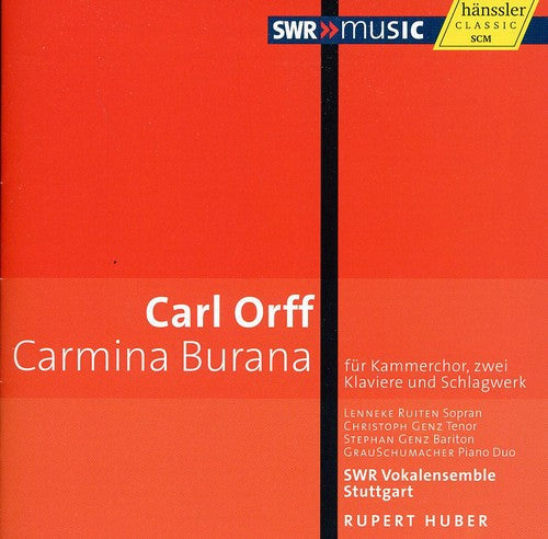 Orff / Ruiten / Genz / Swr Vokalensemble Stuggart - Carmina Burana - Music CD