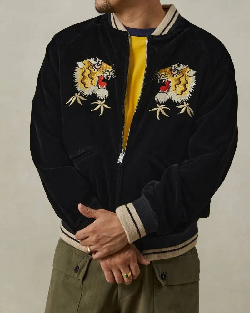 1950s Reversible Acetate Souvenir Jacket – Falcon × Tiger