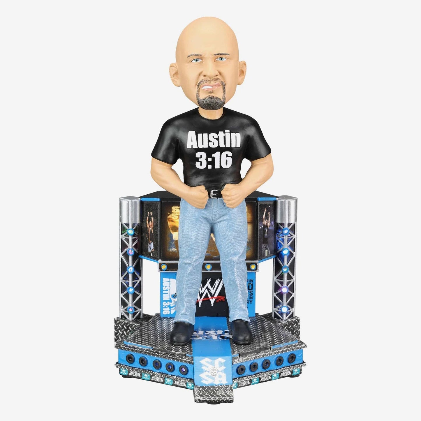 Stone Cold Steve Austin WWE Light Up Stage Entrance WWE Bobblehead