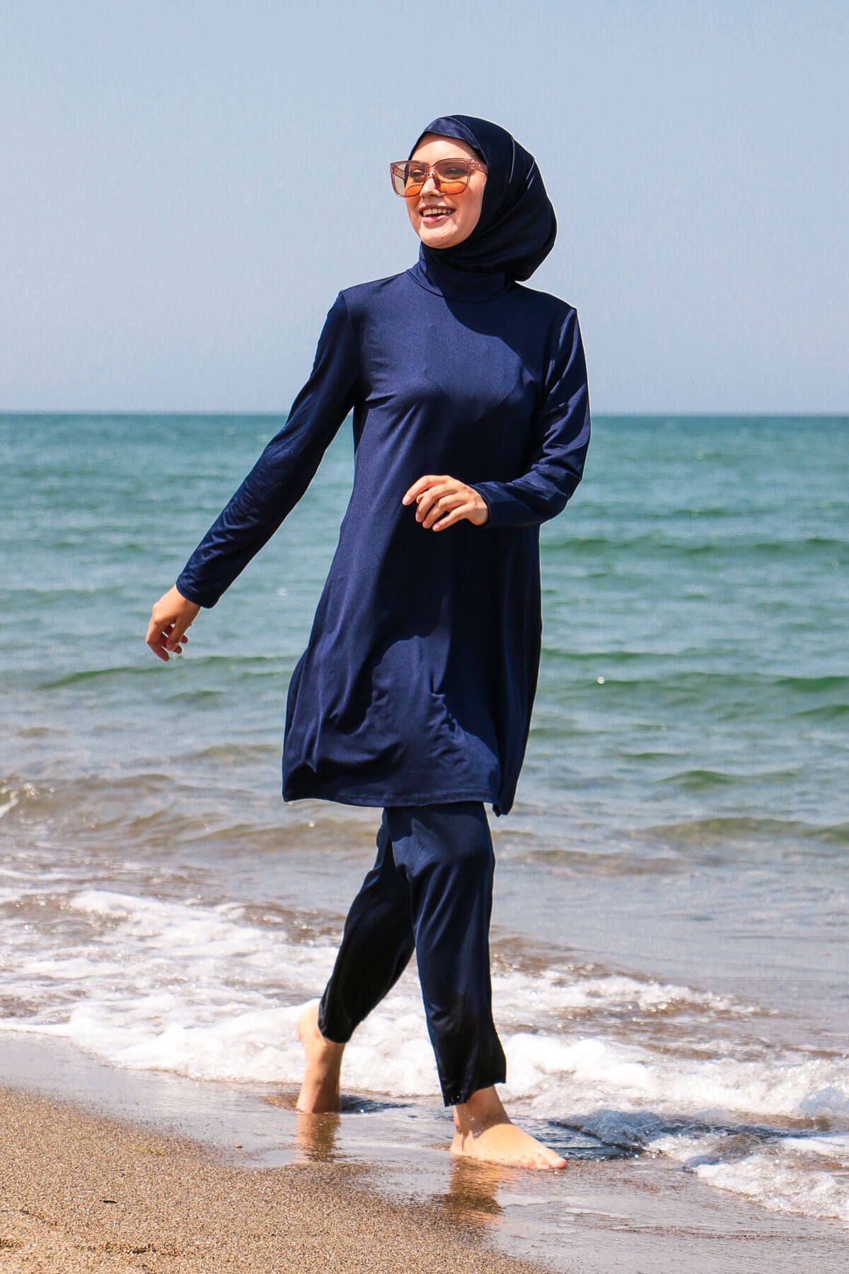 Lycra Navy Burkini Modest Swimwear 1969