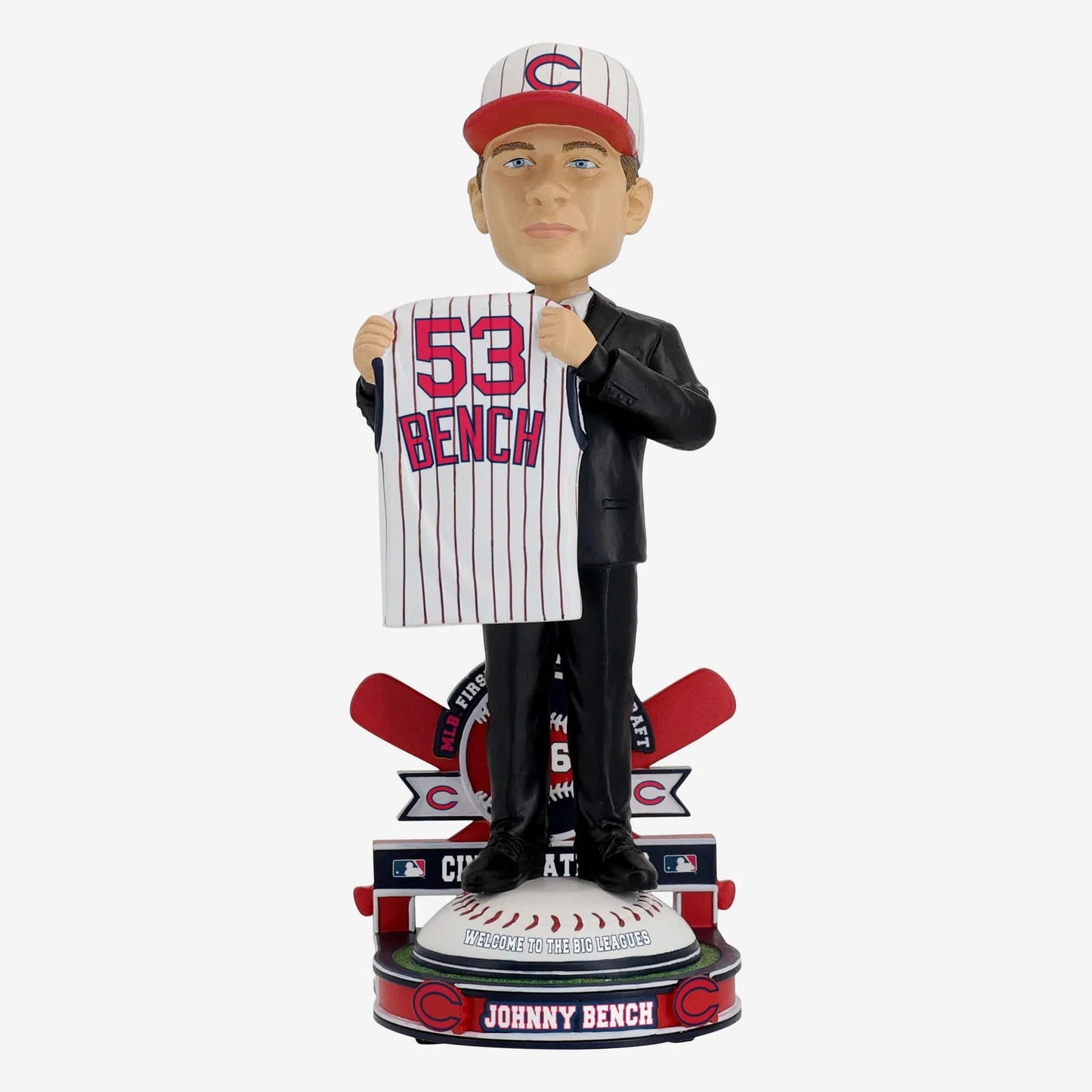 Johnny Bench Cincinnati Reds 1965 MLB Draft Pick #36 Bobblehead