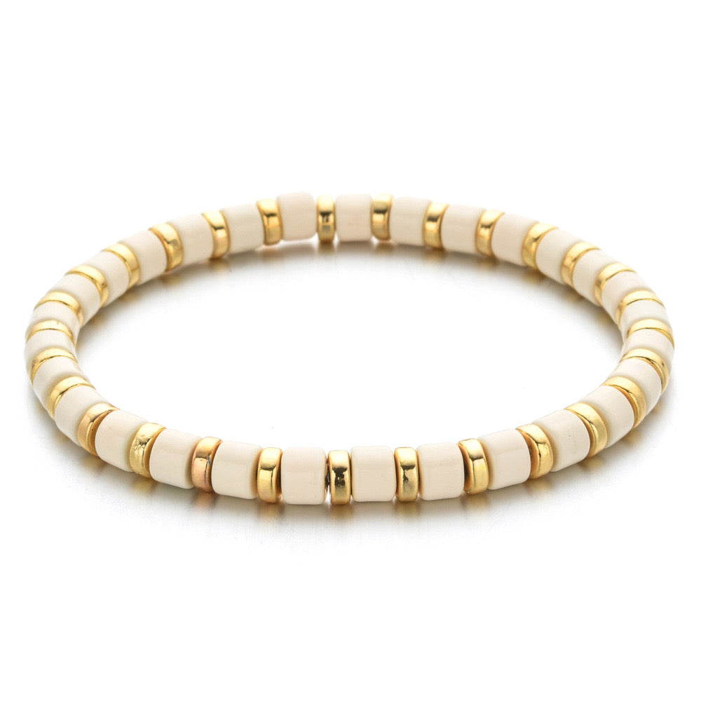 Enamel Beaded Charm Bar Bracelets - Charm Bar Styling