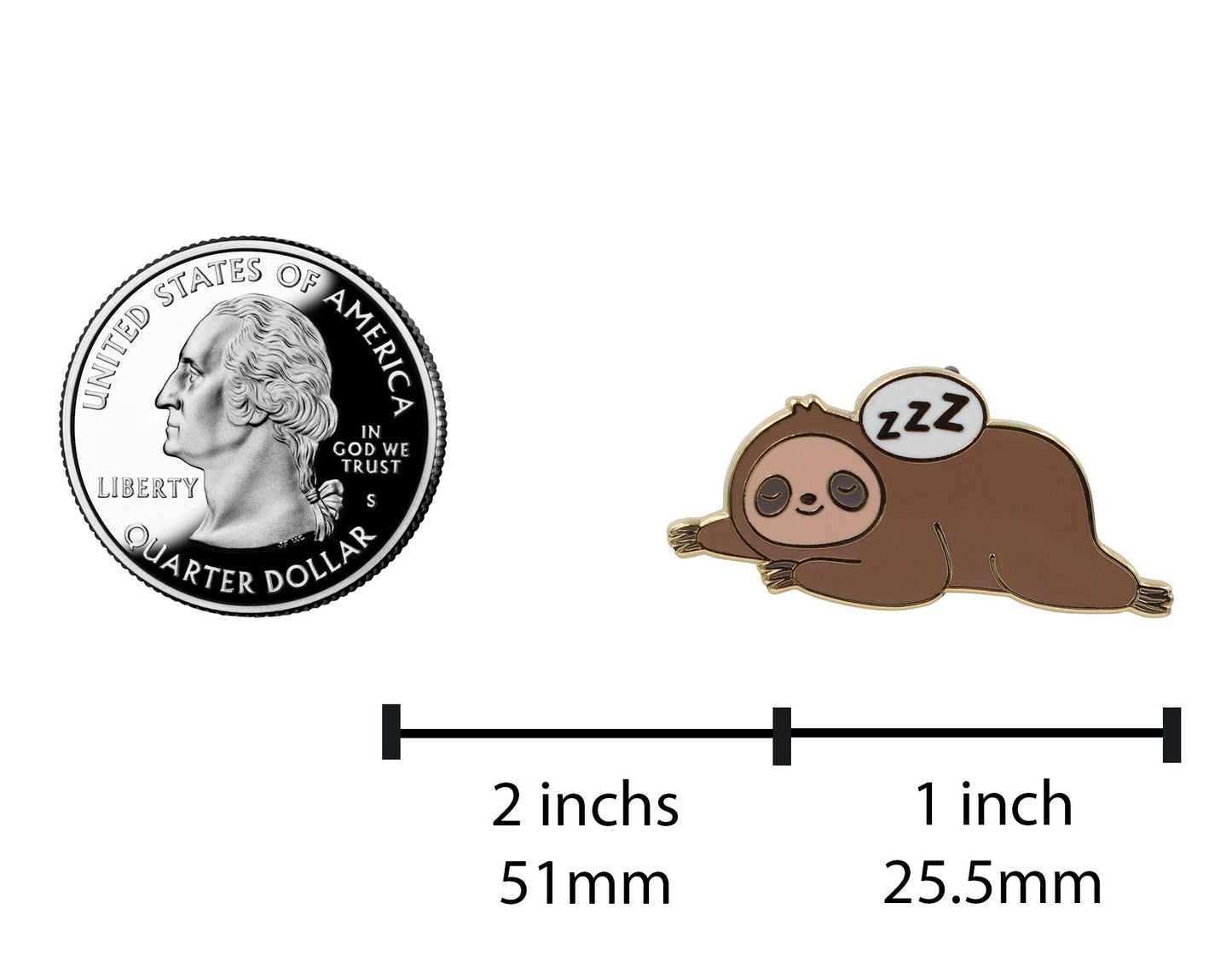 Sleepy Sloth - Super Cute Stay in Bed Enamel Pin