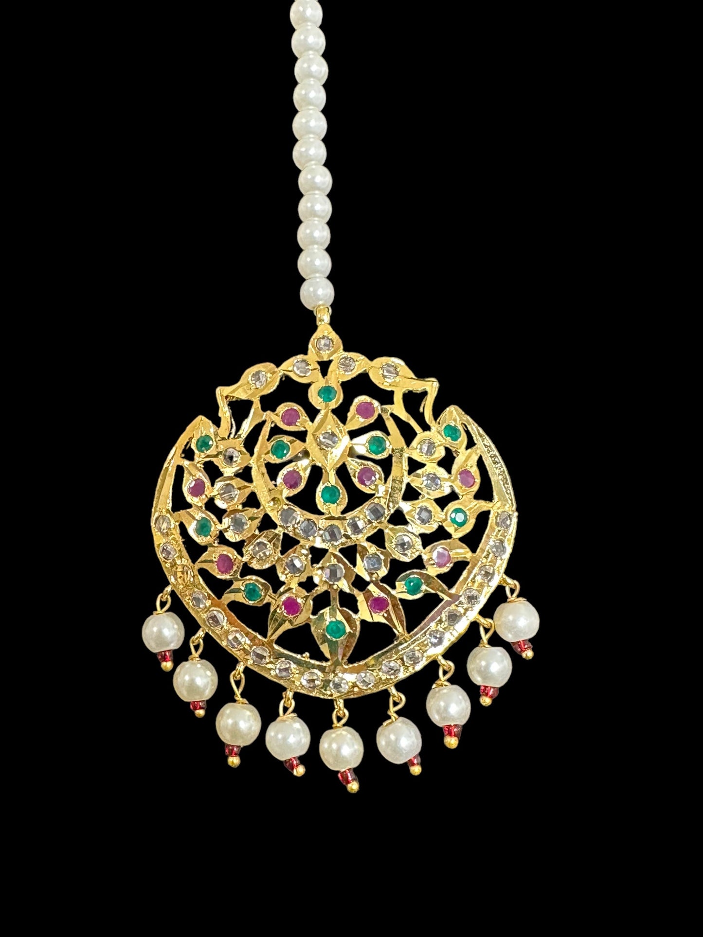 DJTK135 Shana tika / tikka In ruby emerald ( READY TO SHIP )