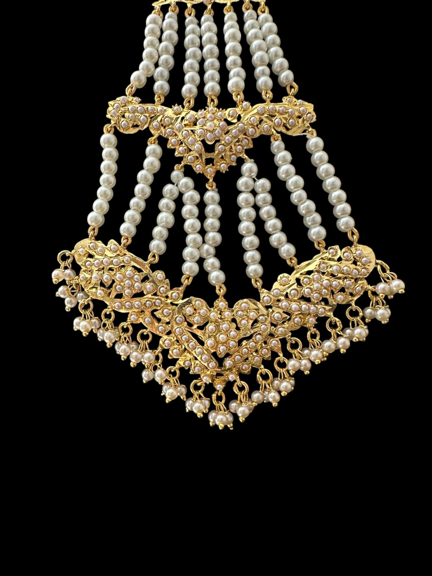 DJHR101G ASMITA jhoomar in pearls ( READY TO SHIP)