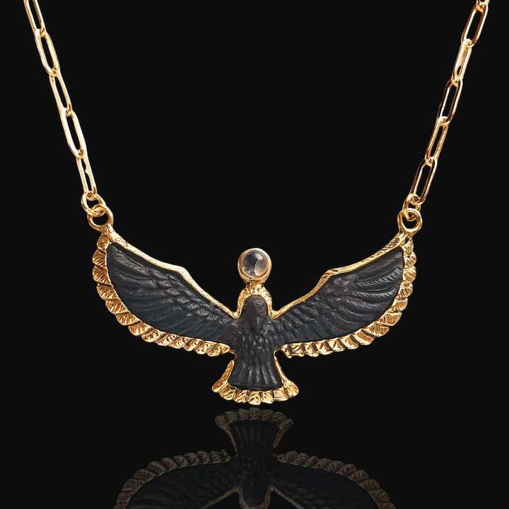 Soaring Spirit Ebony Bird Necklace