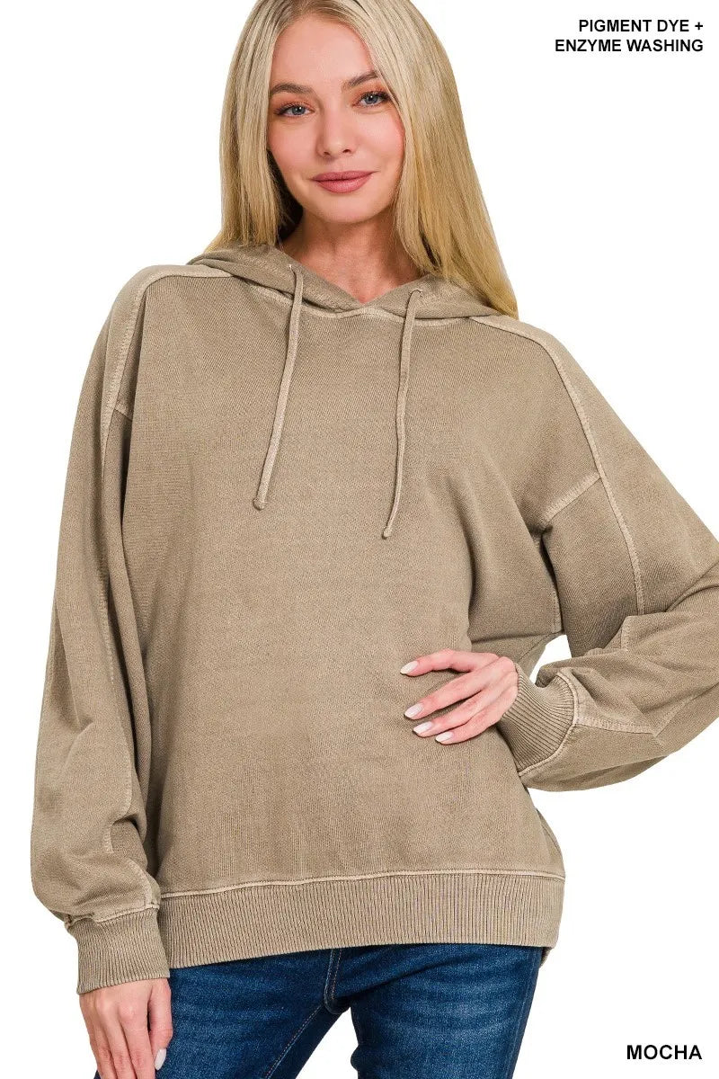 Garden Naked French Terry Pigment Dye & Enzyme Washing Hoodie