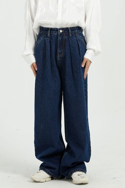 Wide Leg Jeans With Pockets