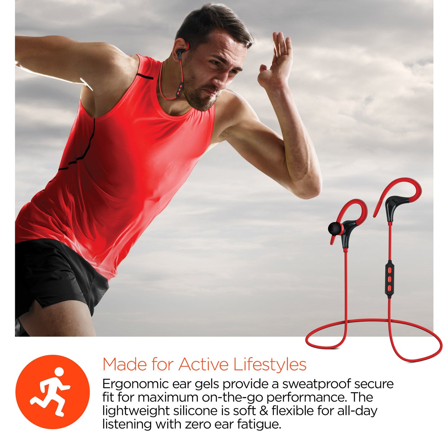 HyperGear Marathon Sport Wireless Bluetooth Earphones (MARPHONES-PRNT)