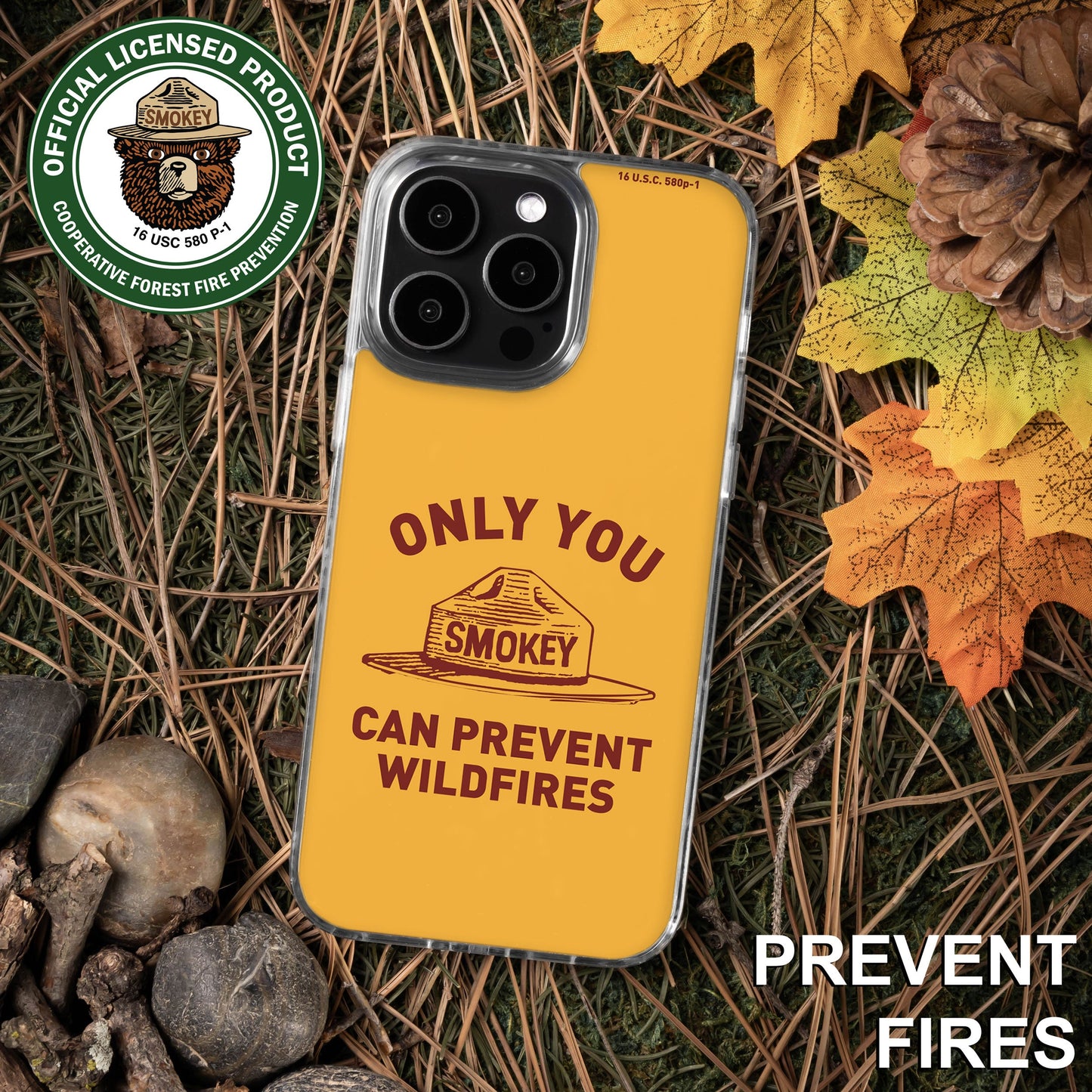 Smokey Bear Classic HD Apple iPhone 14 Series Mag-Safe Phone Case