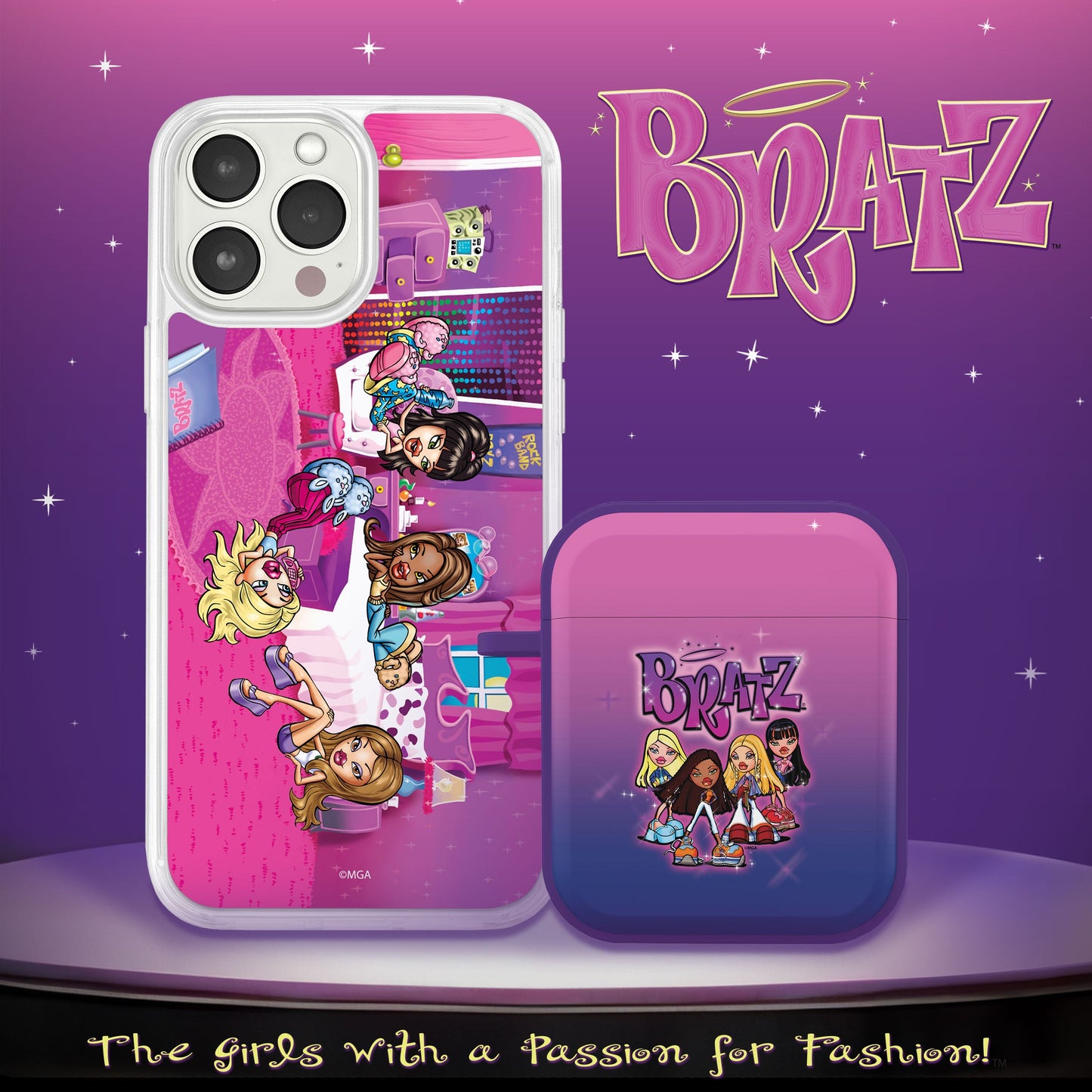 Bratz® Classic HD Apple iPhone 13 Mag-Safe Phone Case and AirPods Gen 1 & 2 Combo Package