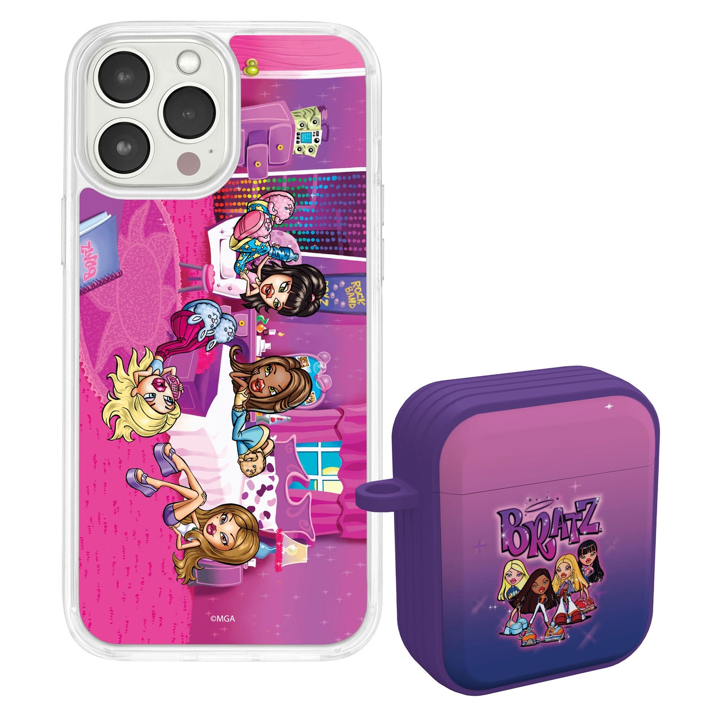 Bratz® Classic HD Apple iPhone 13 Mag-Safe Phone Case and AirPods Gen 1 & 2 Combo Package
