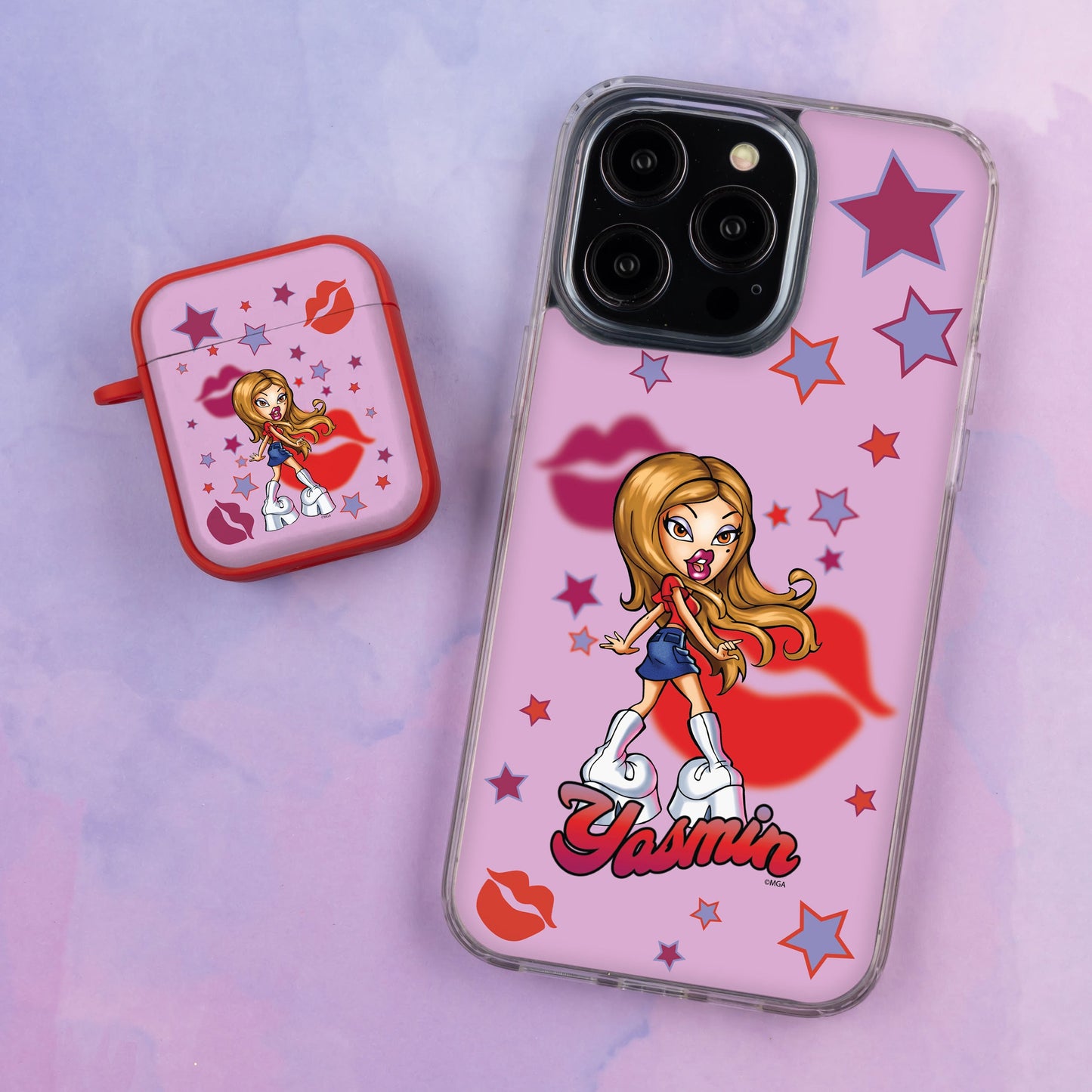 Bratz® Passion For Fashion HD Apple iPhone 15 Mag-Safe Phone Case and AirPods Gen 1 & 2 Combo Package