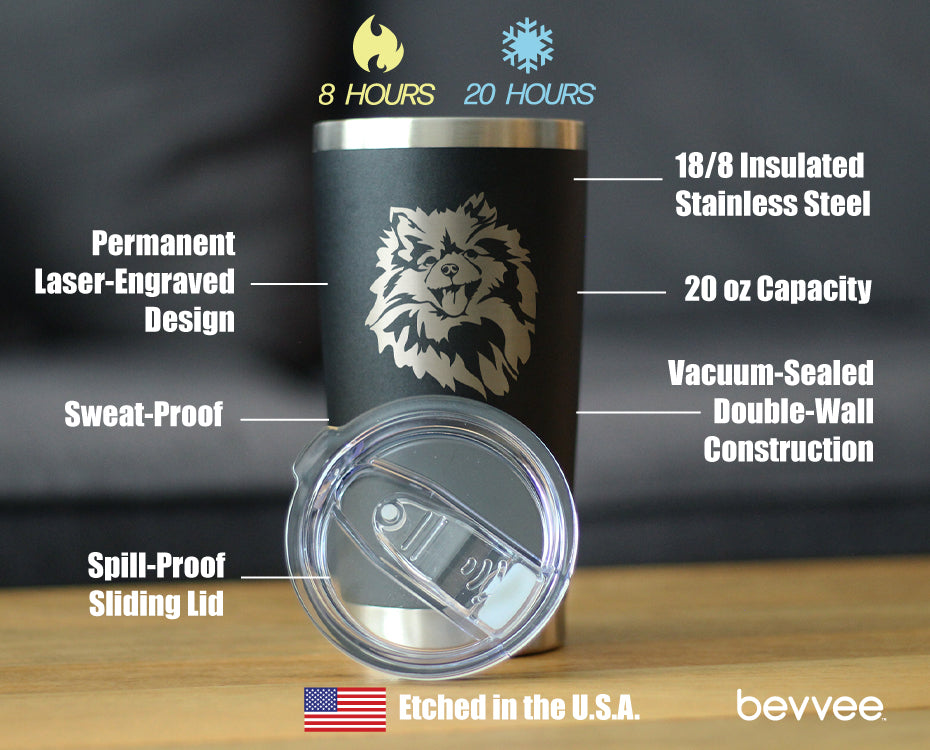 Pomeranian Face - 20 oz Coffee Tumbler