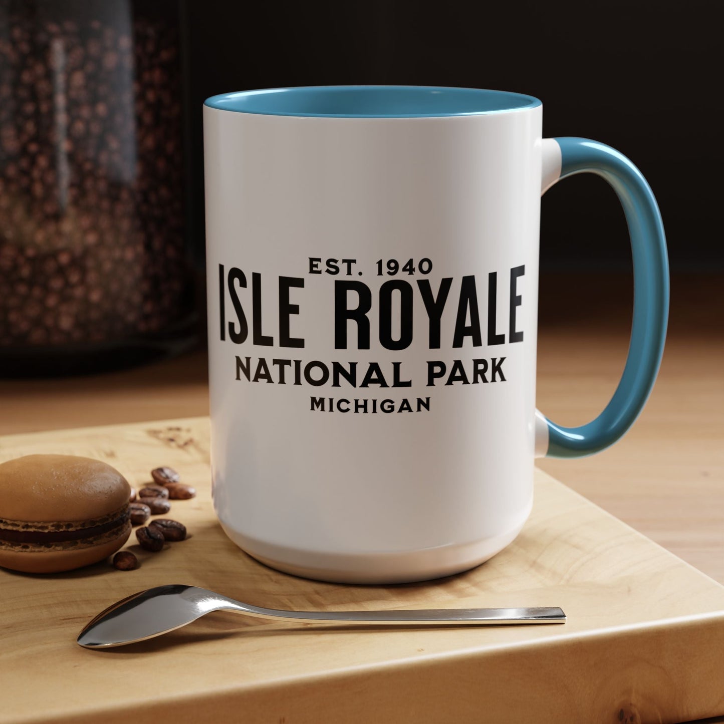 Isle Royal National Park Accent Coffee Mug 11oz 15oz Wolf