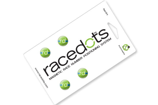 RaceDots: Magnetic Race Number Positioning System 4-Pack (Breast Cancer Awareness)