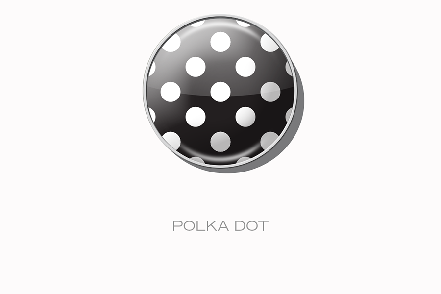 RaceDots: Magnetic Race Number Positioning System 4-Pack (Polka Dot)