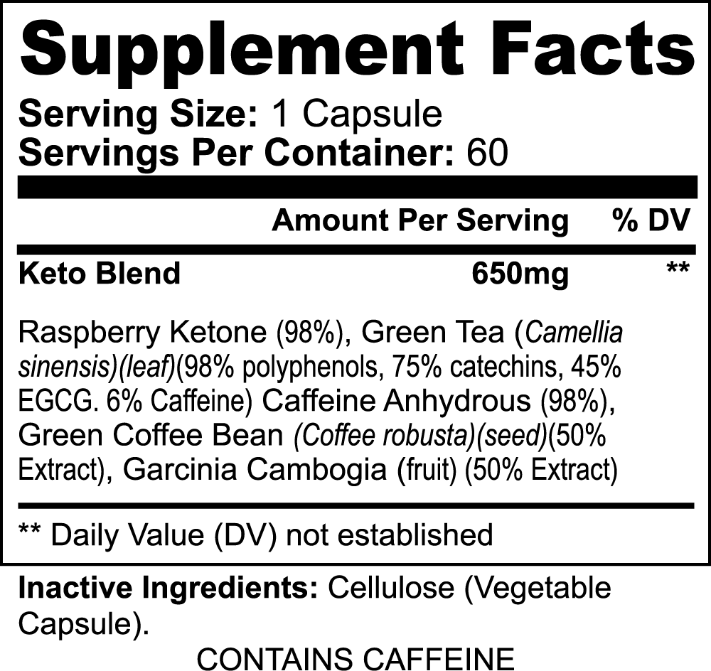 Keto-5 Natural Ketosis Fat Burner Supplement - 60 Capsules