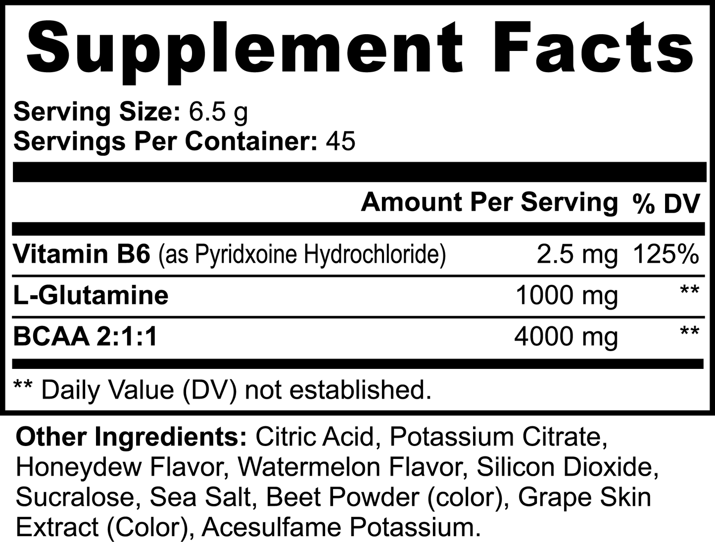 BCAA Post Round Formula