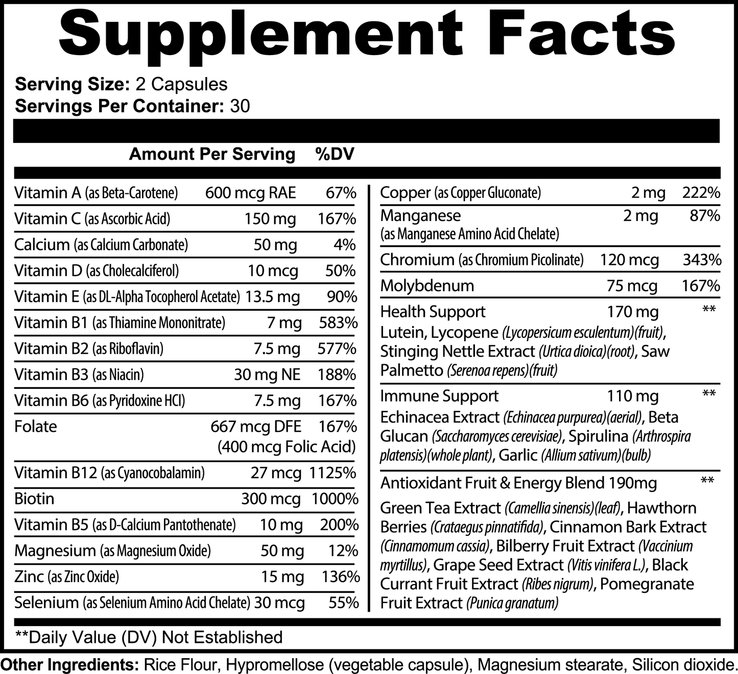 Complete Daily Multivitamin - Plant-Based Natural Formula