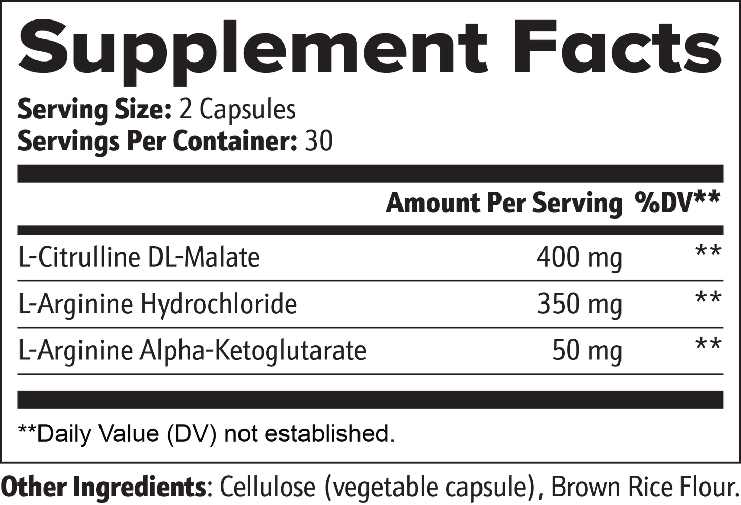Nitric Oxide Supplement - L-Arginine & L-Citrulline Complex