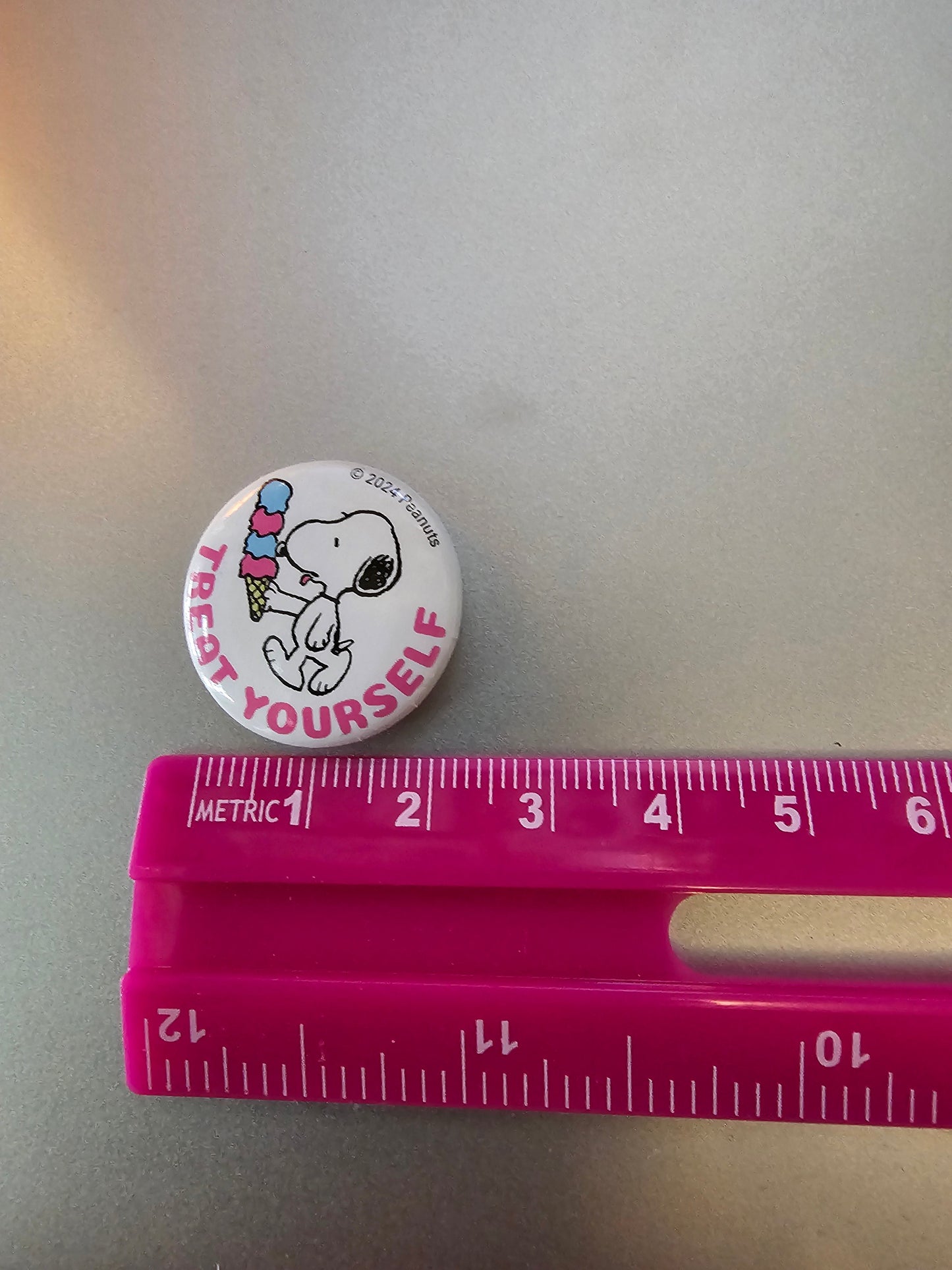 Button - Snoopy ice cream