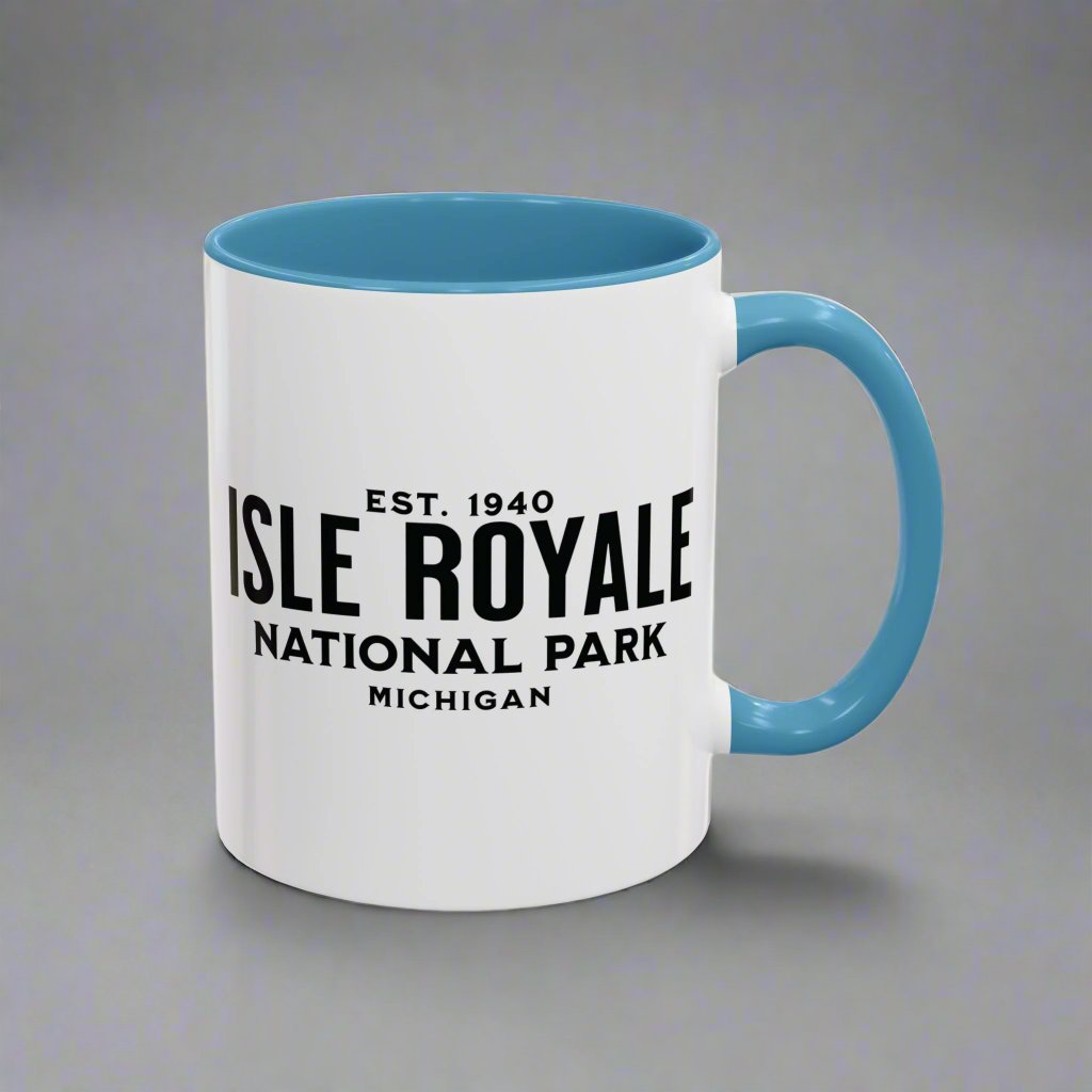 Isle Royal National Park Accent Coffee Mug 11oz 15oz Wolf