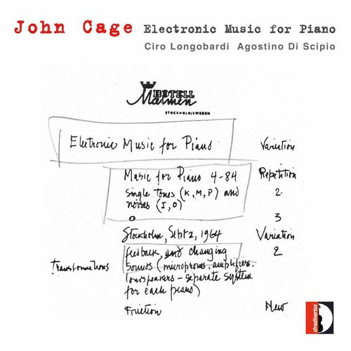 Cage / Longobardi / Di Scipio - Electronic Music For Piano - Music CD