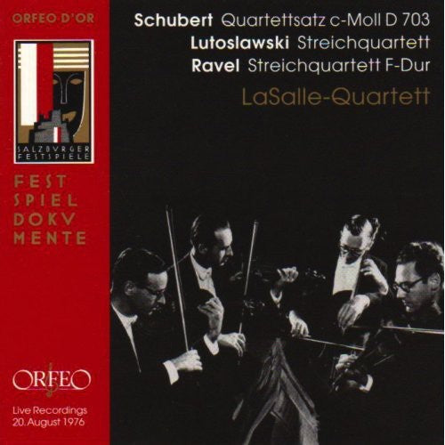 Schubert / Lutoslawski / Ravel / La Salle Quartet - Quartets Music CD