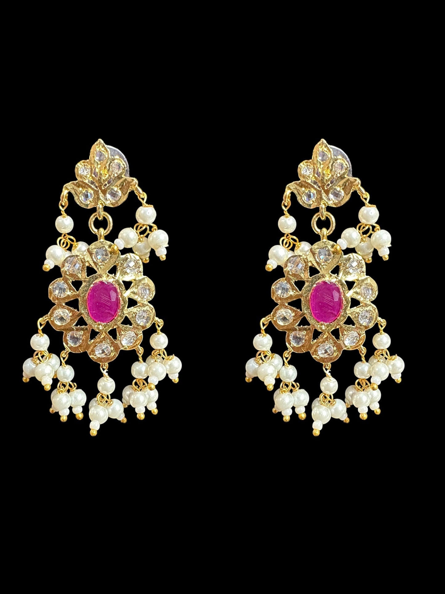 BR467 Safa guttapusalu necklace set in rubies (SHIPS IN 3 WEEKS )