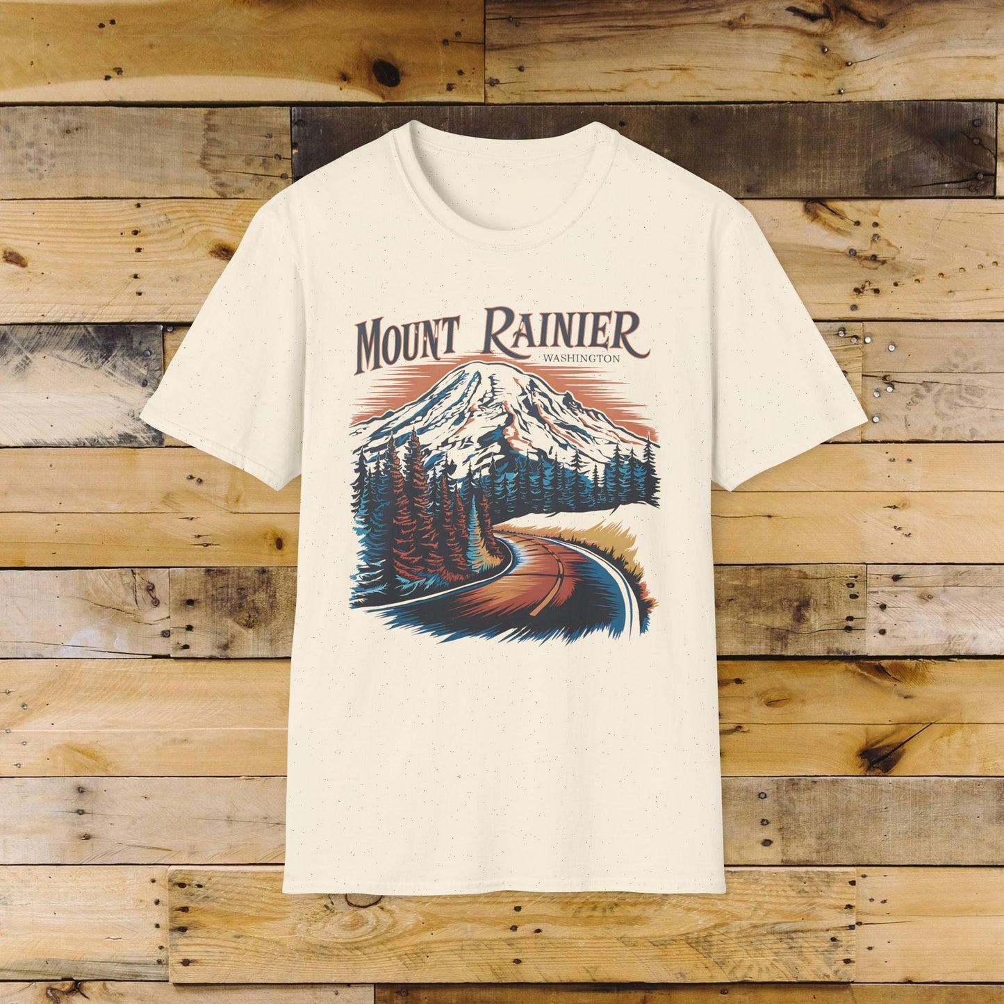 Mount Rainier Washington Unisex Fit Softstyle T-Shirt
