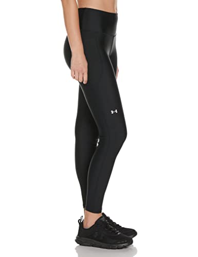 Under Armour Women's HeatGear Armour High No-Slip Waistband Pocketed Leggings , Black (001)/White , Small